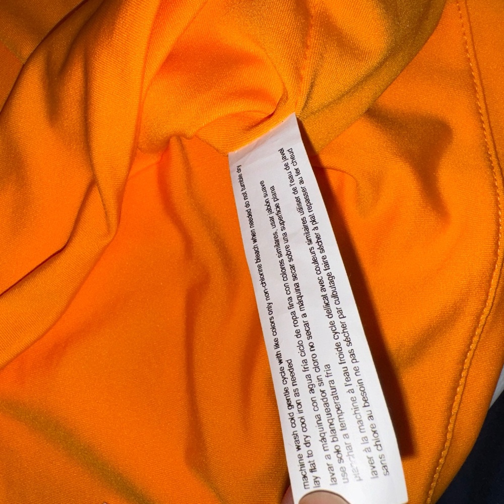 NWT Eloquii Neon Orange Tube Top Crop Shirt Size 28 - Picture 5 of 7